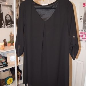 Long Sleeve Black Mini Dress